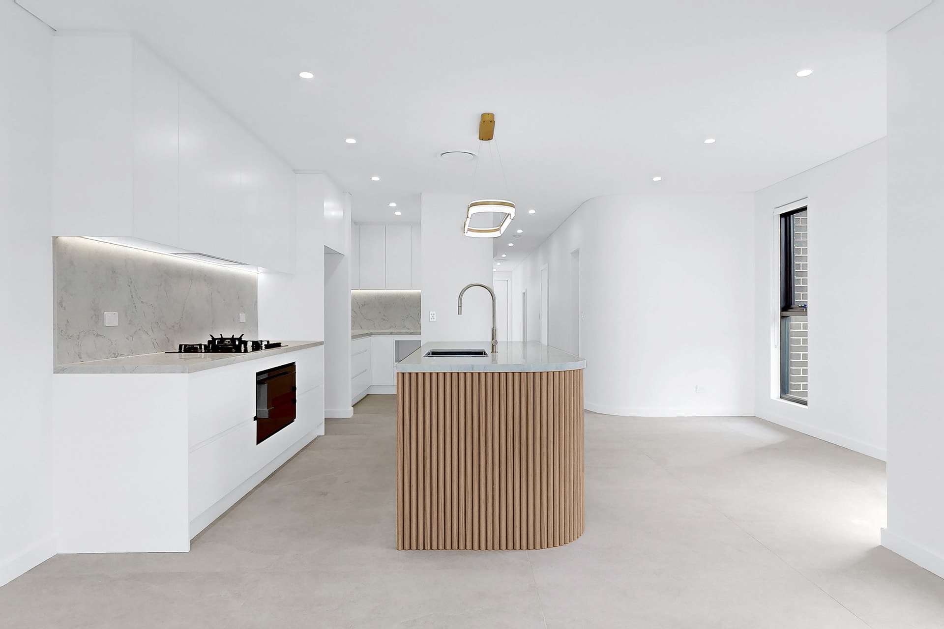 Modern kitchen with island bench