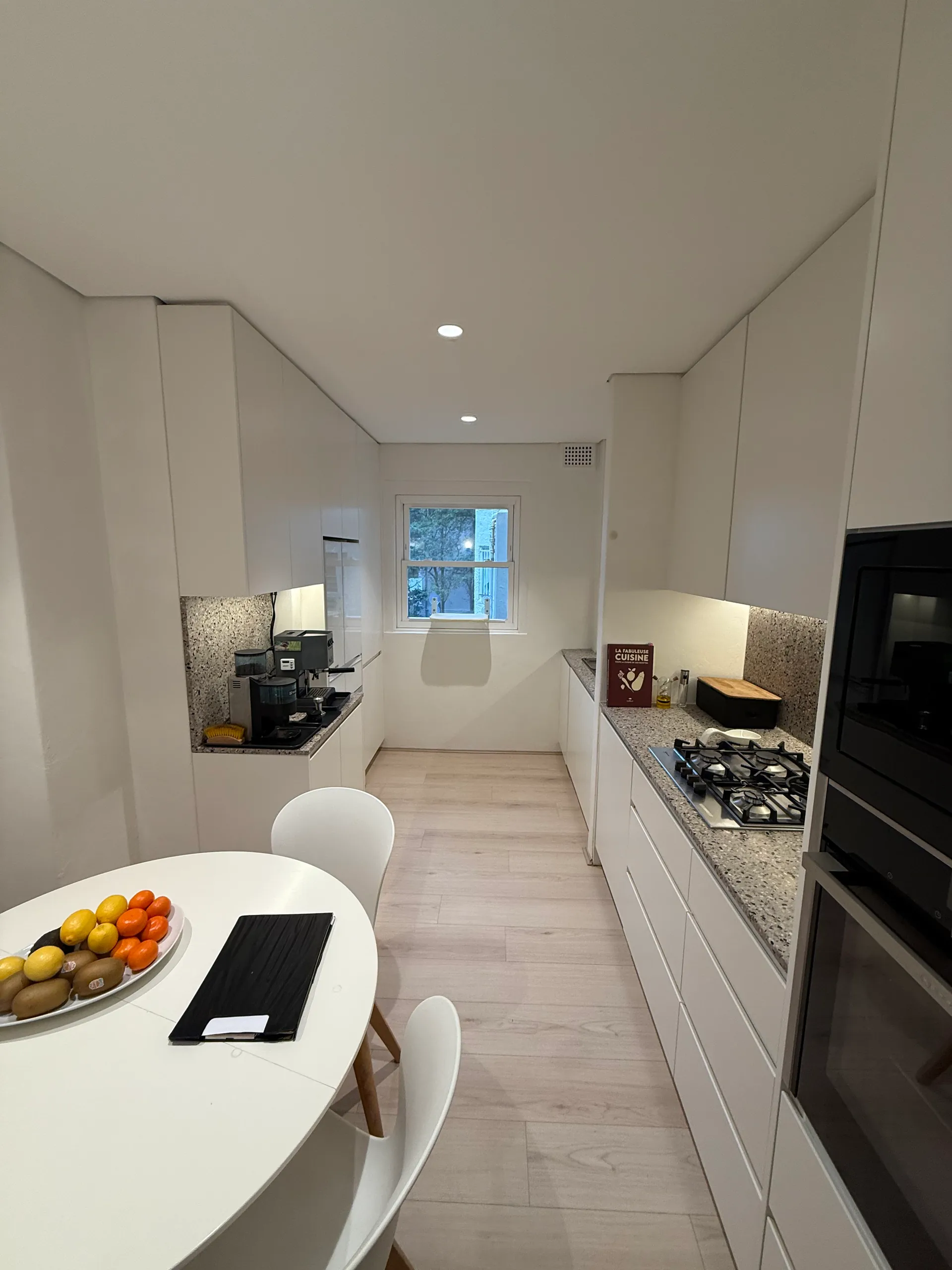 Modern kitchen layout overview