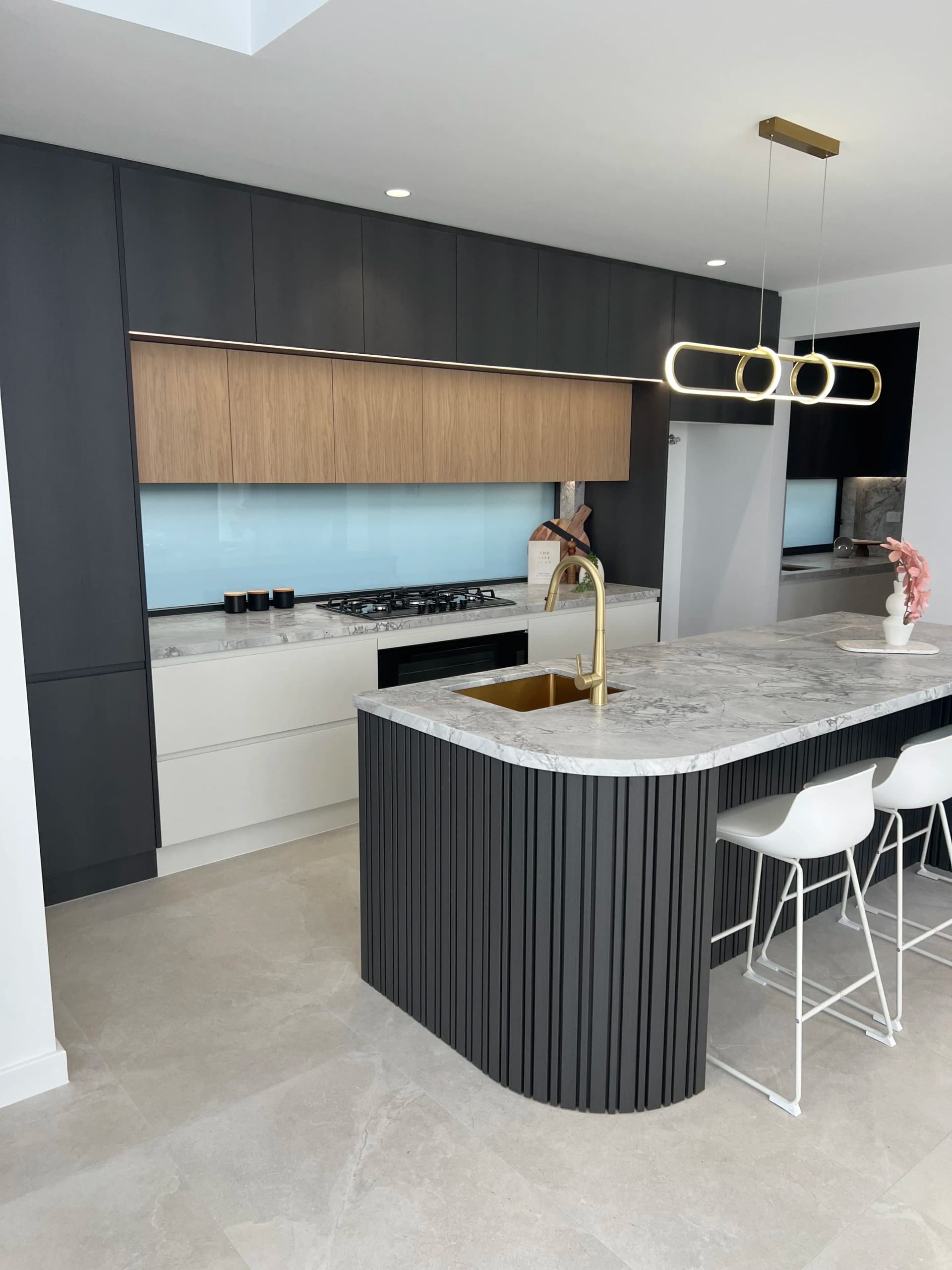 Modern black kitchen