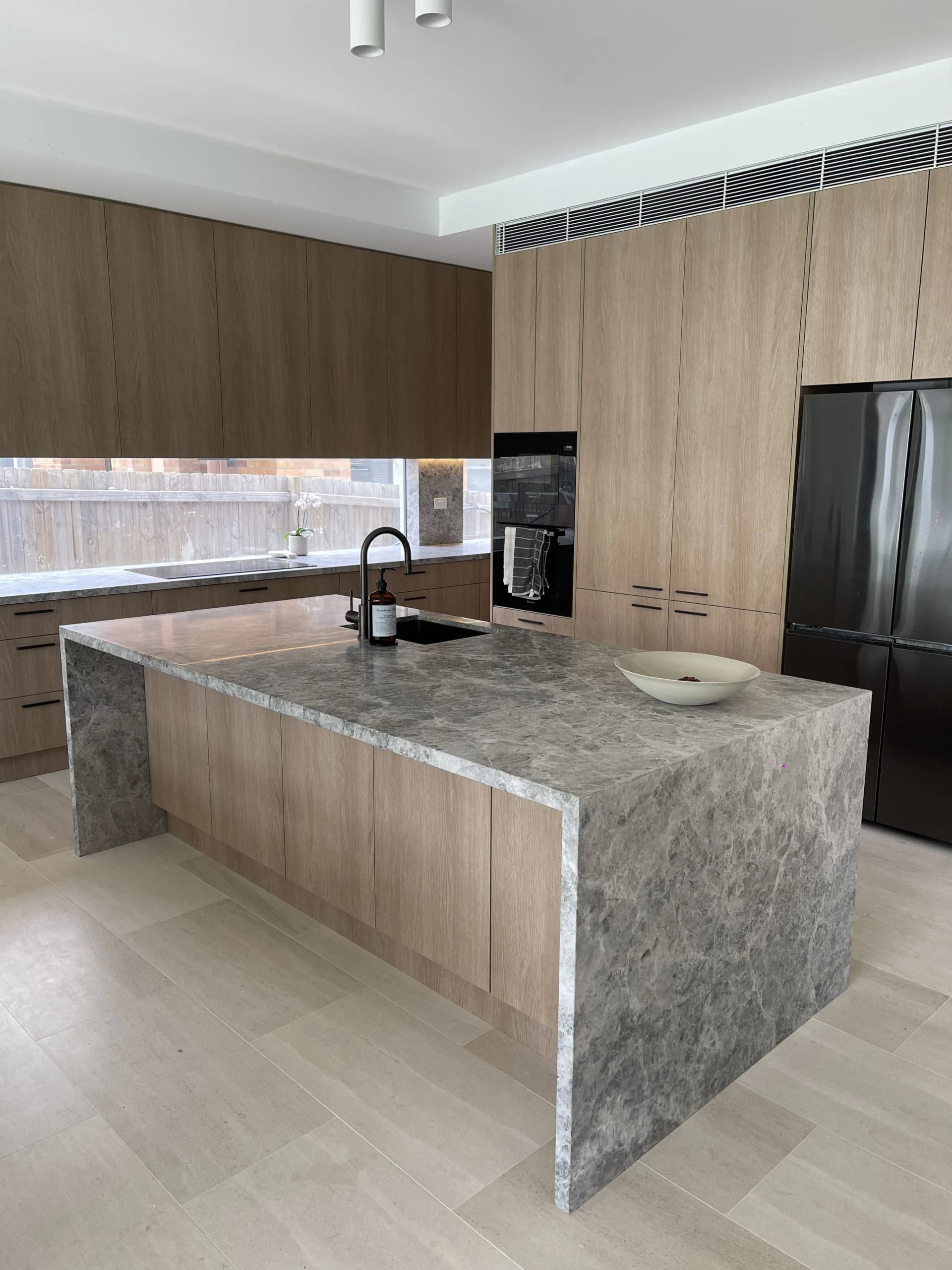 Corner kitchen with efficient layout