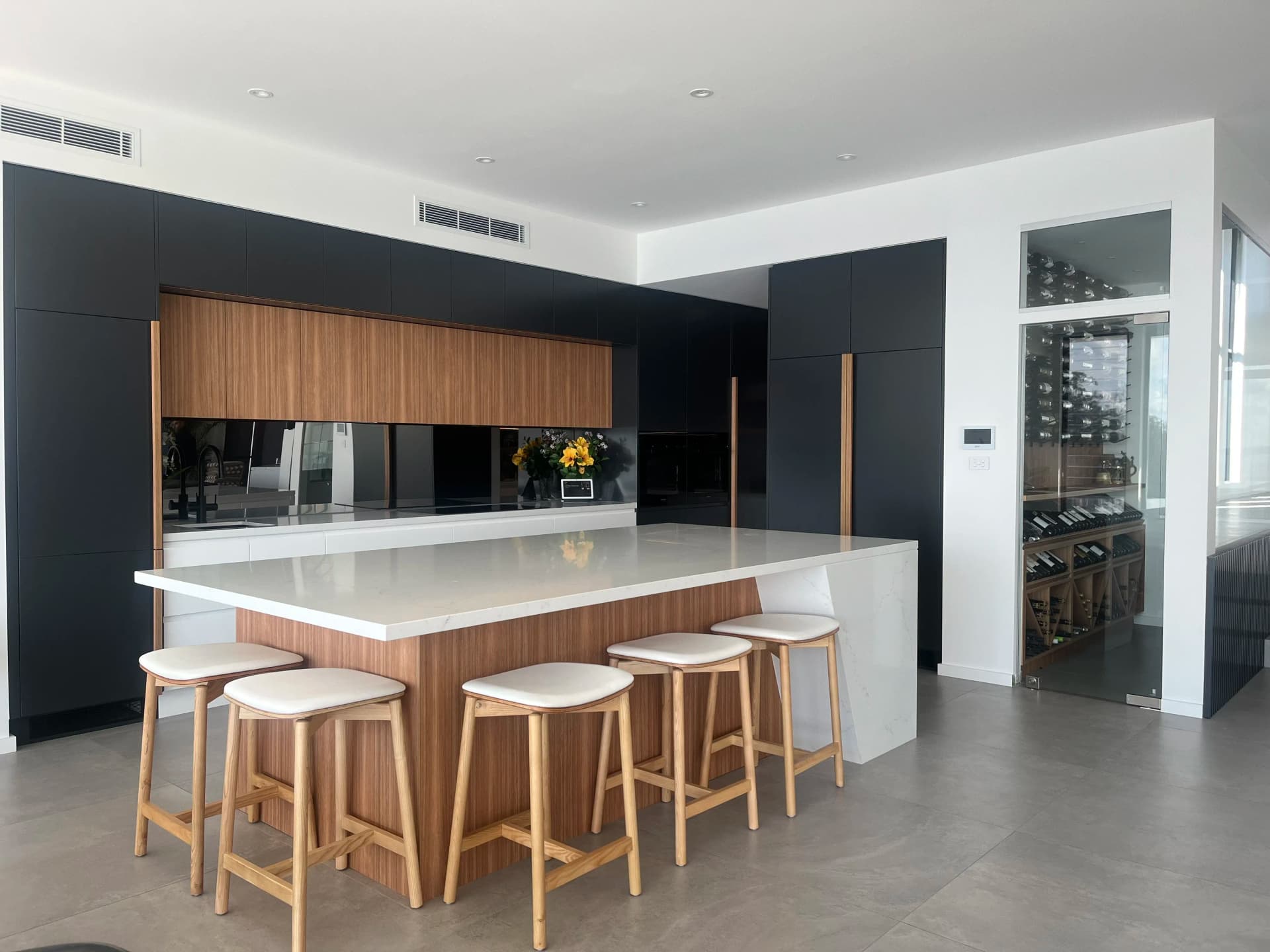 Kitchen featuring wine cellar