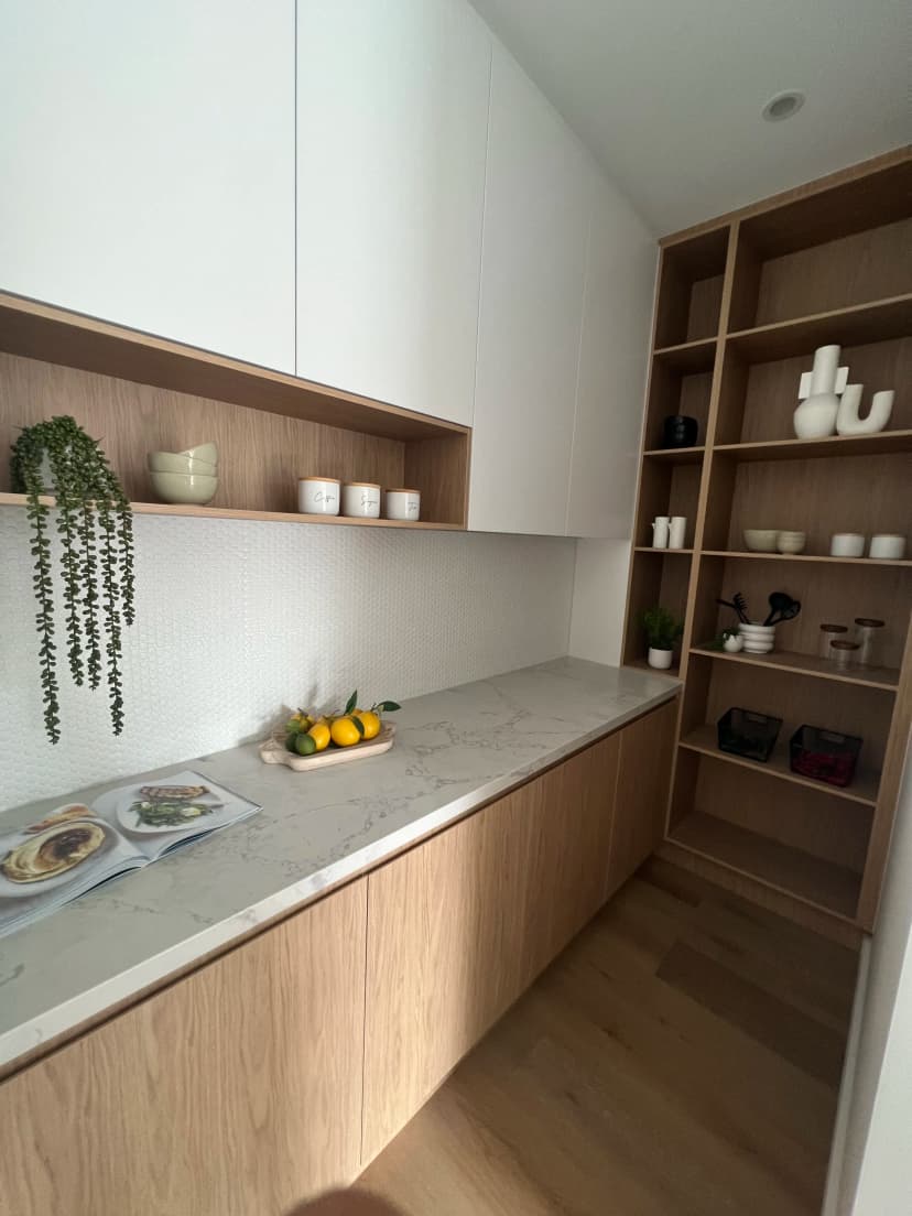 Organized pantry with lemon theme