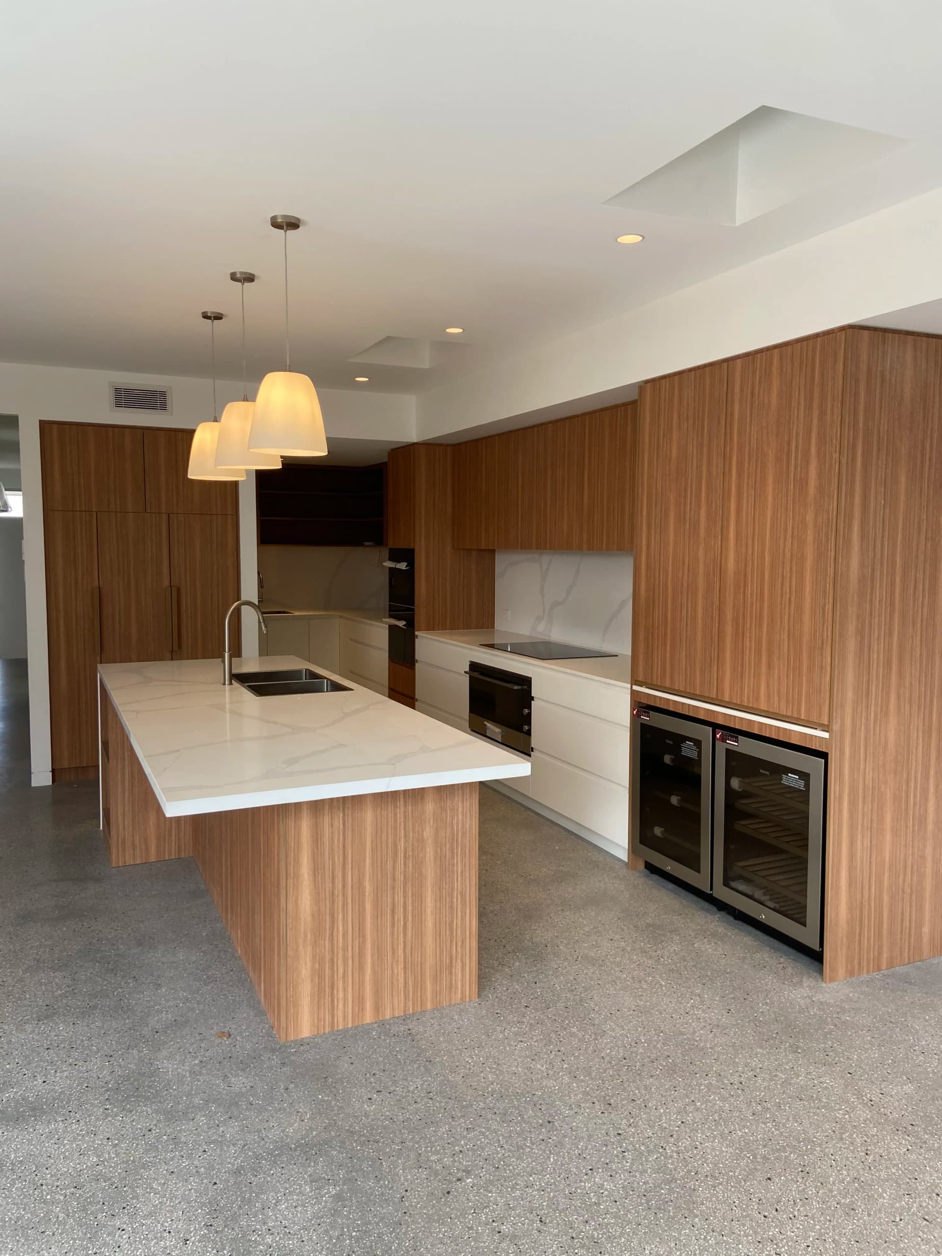 Warm timber kitchen design